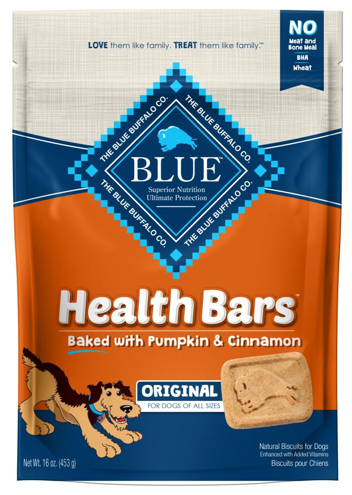 Blue Health Bars Baked With Pumpkin Cinnamon Dog Treats