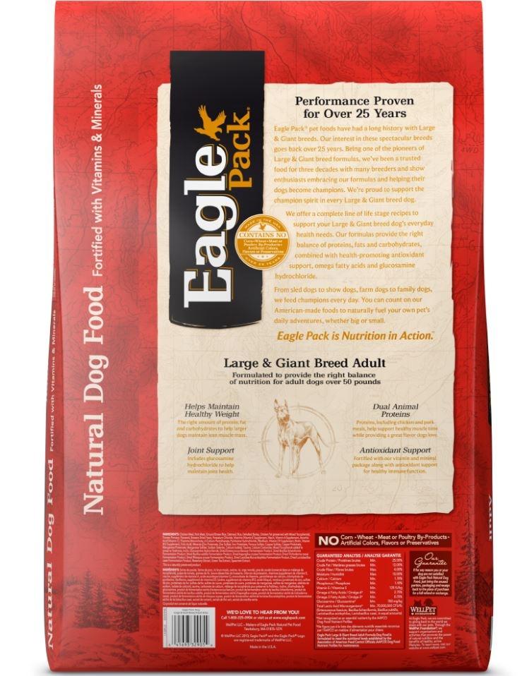 Eagle pack large breed dog food sale