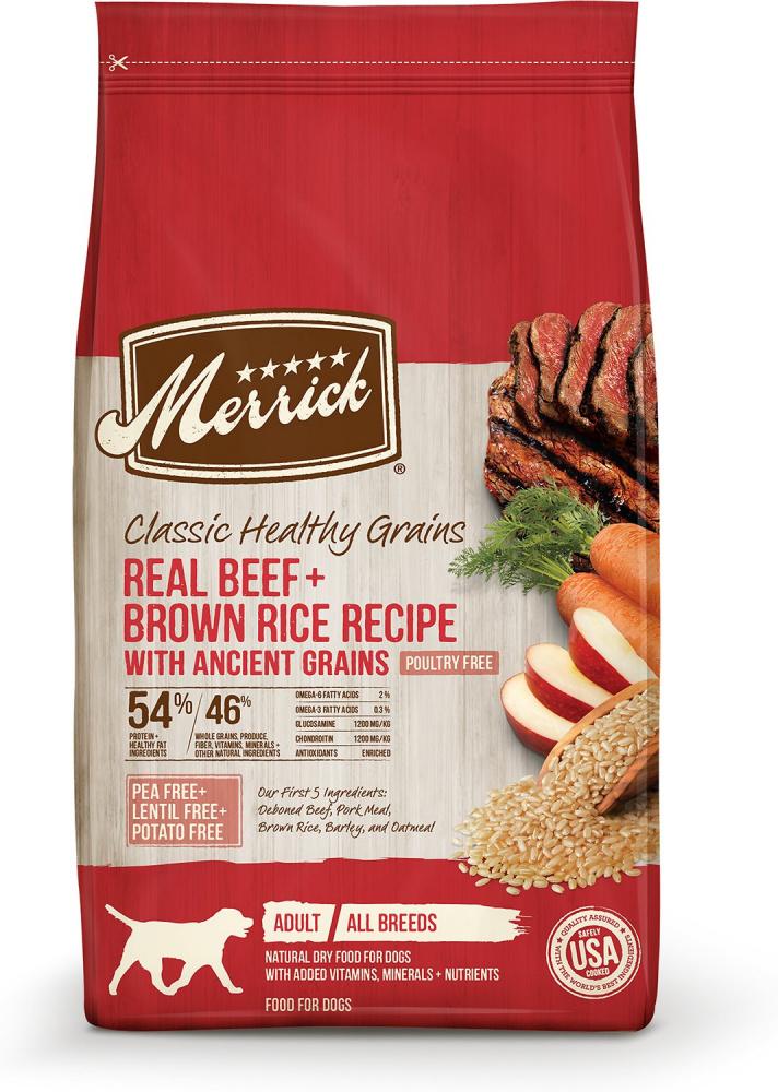 Merrick Classic Beef Brown Rice Recipe with Ancient Grains Dry Dog Food Granite Bay CA Douglas Feed and Pet Supply Pickup