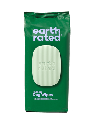 Earth Rated Plant-Based Dog Grooming Wipes (100 Wipes (1 Pack), Unscented)