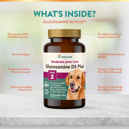NaturVet Glucosamine DS Plus™ Tabs (120 Count)