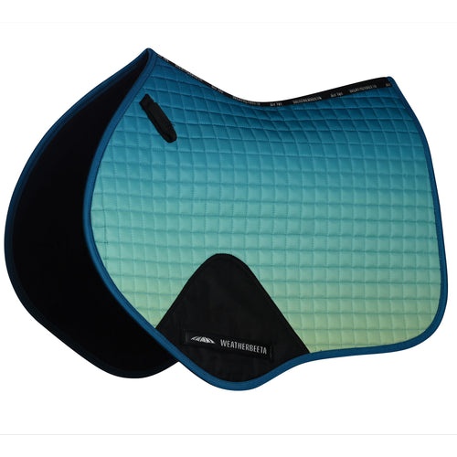 WEATHERBEETA PRIME OMBRE JUMP SHAPED SADDLE PAD OCEANS REEF FULL