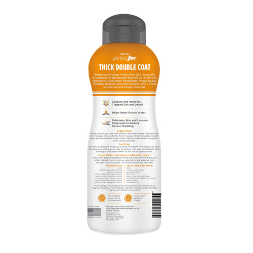 TropiClean PerfectFur Thick Double Coat Shampoo for Dogs