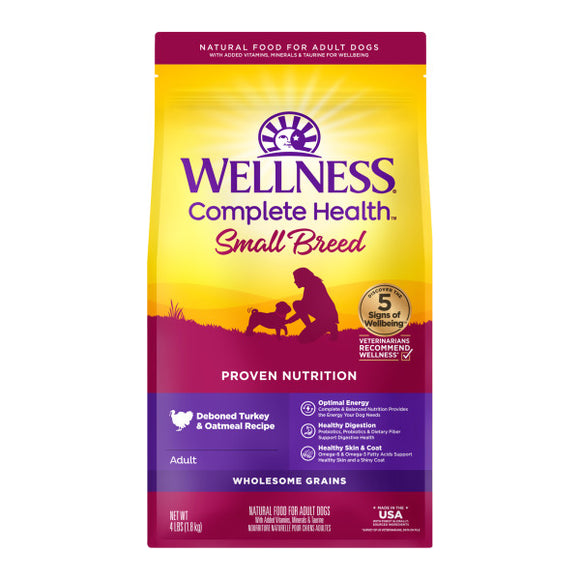 Wellness Complete Health Natural Small Breed Adult Turkey and Oatmeal Recipe Dry Dog Food