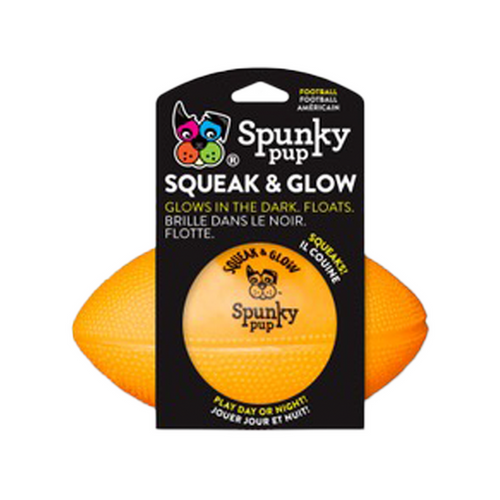 Spunky Pup Squeak & Glow Football