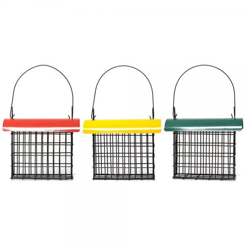 Songbird Essentials Deluxe Suet Cage with Color Metal Roof