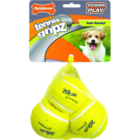 POWER PLAY GRIPZ TENNIS BALL (MD-3 PK, YELLOW)