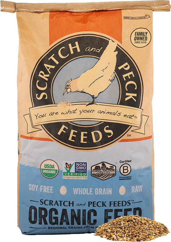 Scratch and Peck Feeds Cluckin’ Good Organic Cracked Corn