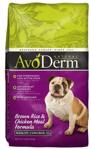AvoDerm Natural Lite Brown Rice Oatmeal and Chicken Meal Formula Adult Dry Dog Food