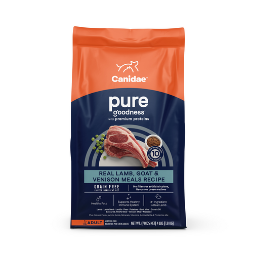 Canidae PURE Grain Free, Limited Ingredient Dry Dog Food, Lamb, Goat and Venison Meals