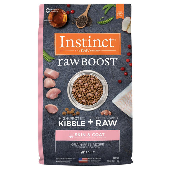 Nature's Variety Instinct Raw Boost Grain Free Skin & Coat Health Recipe with Real Chicken Dry Dog Food