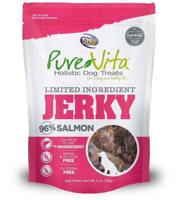 NutriSource® PureVita™ Limited Ingredient 96% Jerky Holistic Dog Treats Salmon