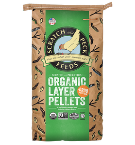 Scratch and Peck Naturally Free Organic Layer Pellets + Grub Protein