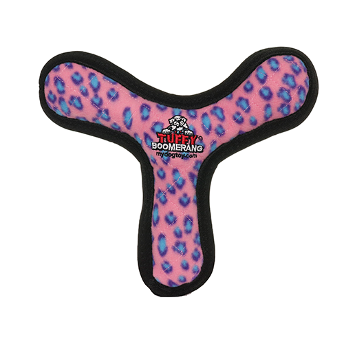 Tuffy® Boomerang Pink Leopard Dog Toy