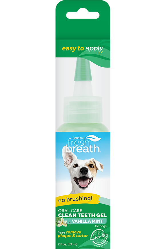 TropiClean ORAL CARE GEL FOR DOGS WITH VANILLA MINT FLAVORING