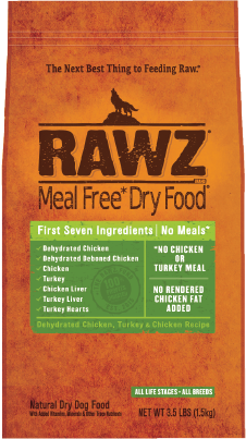 Rawz Dehydrated Chicken, Turkey & Chicken Recipe Meal Free Dry Dog Food