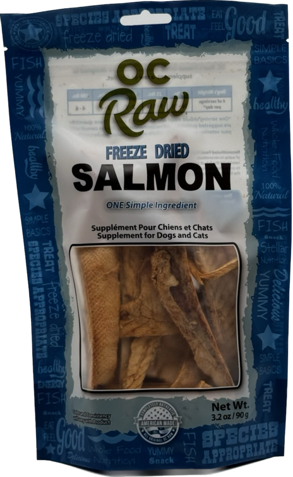 OC Raw Dog Freeze Dried Salmon (3.2 Oz)