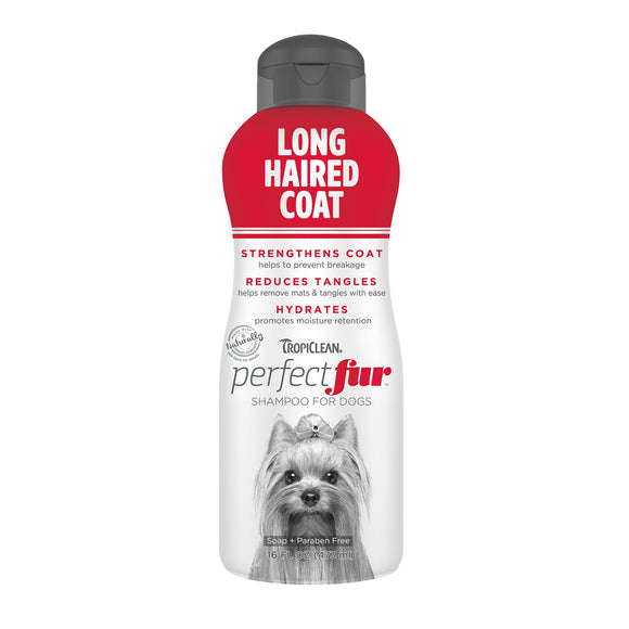 TropiClean Perfect Fur Long Haired Coat Shampoo for Dogs