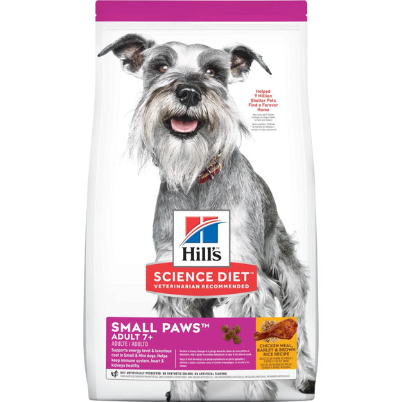 Hill's® Science Diet® Adult 7+ Small Paws™ Chicken Meal, Barley & Brown Rice Recipe dog food