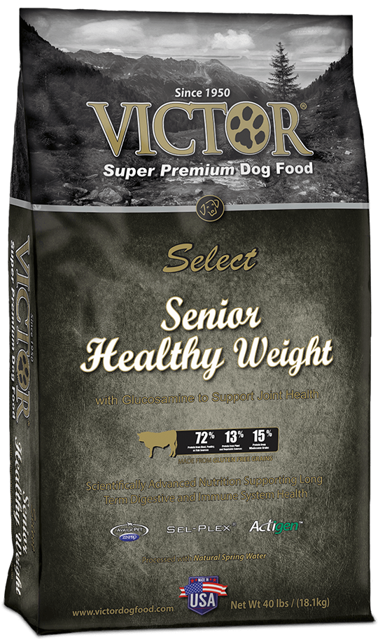 Victor senior dog food outlet