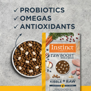 Instinct Dog Food Raw Boost Whole Grain Real Chicken & Brown Rice Recipe Dry Dog Food