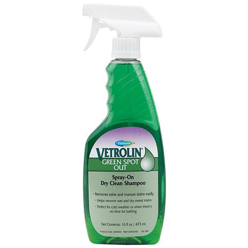 Farnam Vetrolin Green Spot Out Spray-On Dry Clean Shampoo